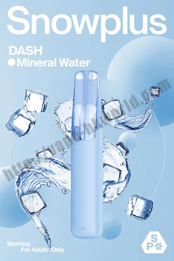 Snowplus Dash 一次性電子煙|4000口|7.5ML|3%|530mAh|【多款新口味】 4 Snowplus Dash GL Mineral Water冰泉水