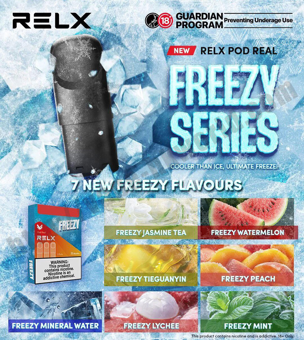 【12月優惠買10送1】RELX Pod Real 3pods 1000 Puffs 悅刻煙彈(通用Relx 4, 5, 6代主機及通用機) 7 vape relx pod real 01